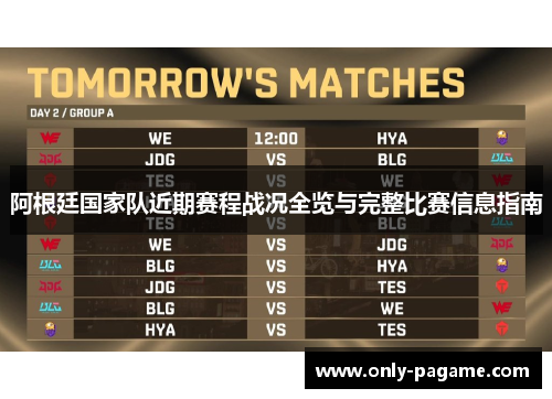 阿根廷国家队近期赛程战况全览与完整比赛信息指南